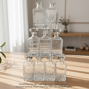 Carafe à whisky personnalisée avec logo, portable, durable, moderne, en verre givré transparent, fabriquée à la machine, cadeaux décoratifs, spiritueux raffinés, 857 ml - Product Image 4