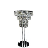 Support à fleurs en cristal acrylique de luxe MoonYan, or/argent, métal, centre de table de mariage, décoration de fête, 40x80cm, durable