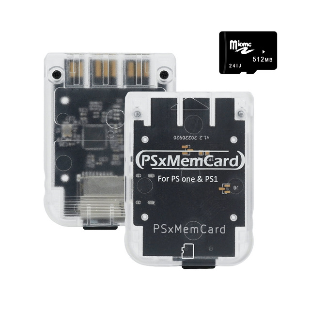 BitFunx PSxMemCard Memory Card to Store Saves for PS1 and PS2 Games Retro Game Consoles