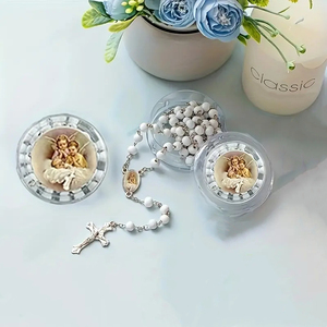 KOMI Collane con Crocifisso e Perline di Legno Profumato da 6MM, Rosari per Uomini e Donne, Collane con Perline in Legno per Preghiera Cattolica, Regali - Product Image 6