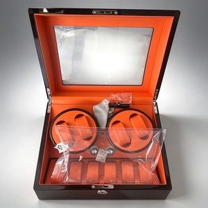 Boîte de rangement en bois pour montres avec remontoir automatique 4+6, présentoir noir, organisateur de montres, cadeau - Product Image 3