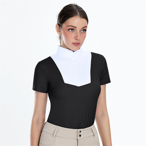 Chemises d'équitation à manches courtes pour femmes, qualité supérieure, séchage rapide, haute élasticité, respirantes, vêtements d'équitation - Product Image 2