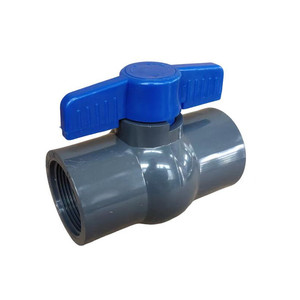 Valve Factory <strong>Rock</strong> Bottom Price Plain Socket Thread Ends White Grey Blue Color PVC Compact Octagonal Manual Ball Valve - Product Image 3