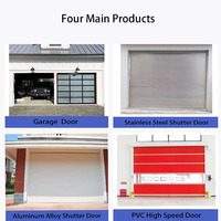 Portes de garage sectionnelles à enroulement en verre 8x7 pour maisons, portes de garage à enroulement 16x7 avec serrure.
