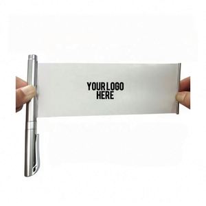 Custom Logo Silk Screen Printed Portable Metal Pen with Pull-Out Banner-Personalized Corporate Gifts & Event <b>Swag</b> - Product Image 1