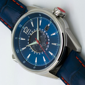Reloj GMT de Lujo para Hombre, Correa de Cuero, Esfera Grande, Luminoso, Mecánico, Automático - Product Image 3