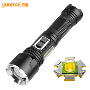 XHP160 <b>Flashlight</b> Dual Switch Type C <b>Rechargeable</b> Zoom COB Side Light Low Battery Warning - Product Image 5