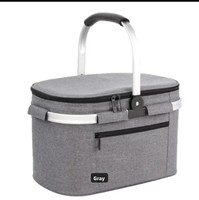 Glacière isotherme portable Oxford pour pique-nique, plage et voyage, avec poignée en aluminium, étanche, pour garder les aliments frais