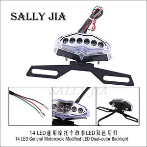 Réaménagement moto sportive en général led rétro feu arrière de frein lampe veilleuse lampe de plaque d'immatriculation - Product Image 2