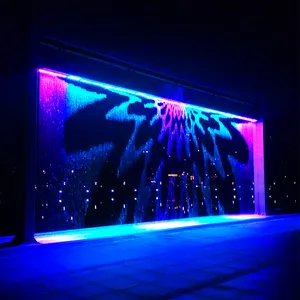 Indoor Outdoor Innovative Decorative Water Wall Feature Digital Water Curtain Water Feature Outdoor