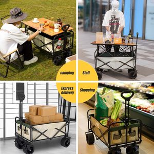 Chariot de <span class=keywords><strong>camping</strong></span> d'extérieur avec table pliante amovible, chariot multifonctionnel pour jardin, parc, cour - Product Image 5