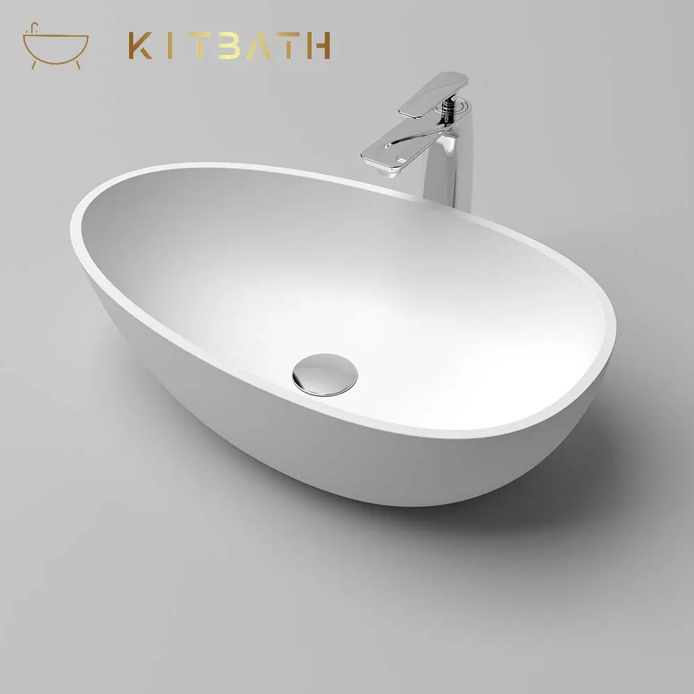 Évier de salle de bain Design Simple, évier de salle de bain en forme d'œuf