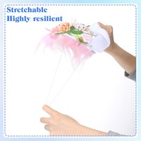 Cordon élastique rond tressé blanc de 12 pouces avec extrémités métalliques à boucle barbelée pour vêtements, chaussures, bricolage, artisanat, reliure de livres, badges, enseignes