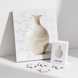 Vase en céramique avec logo personnalisé de haute qualité Jarron De Rompecabezas Vase de puzzle fait main - Product Image 3