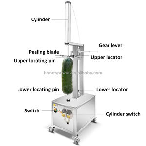 Machine à éplucher automatique commerciale à simple et double tête pour citrouille fruit du jacquier ananas à vendre - Product Image 3