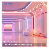 Bande LED COB flexible intelligente multicolore haute densité RGB, contrôlée par WiFi, changement de couleur fluide pour la décoration de la pièce