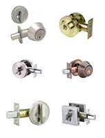 Serrure de porte à pêne dormant à cylindre simple ou double, étanche, durable, écologique, finition laiton antique, bouton en acier inoxydable, déverrouillage par clé