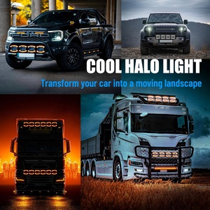 Auxbeam Puissant Linkable 5 7 9 Pouces Ambre Jaune Spot Tête Offroad Semi Camion Led Brouillard Conduite Barre Lumineuse - Product Image 4