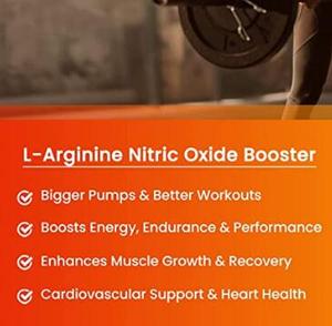 Cápsula Premium de l-arginina para el crecimiento muscular, suplemento de esencia de jengibre, extrafuerte para energía, salud cardíaca, vascularidad y resistencia - Product Image 3