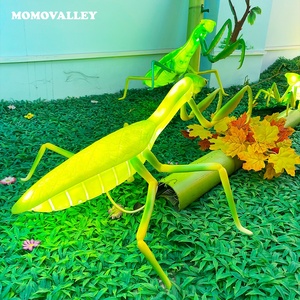 Momovalley coque abs démontable 12v 12w led mante verte jardin noël halloween décoration sur les poteaux d'arbre au-dessus du sol - Product Image 3