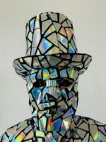 Costume de Scène Métallique Effet Miroir pour Adultes Or/Argent – Idéal pour Spectacles de Danse, Festivals de Musique, Mariages, Bars et Fêtes d'Halloween