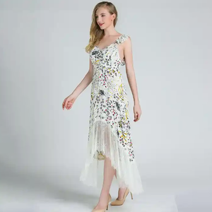 ชุดเดรสพิมพ์ลายดอกไม้สำหรับผู้หญิงเสื้อผ้าลำลองหรูหราออกแบบได้ตามต้องการ - Product Image 5