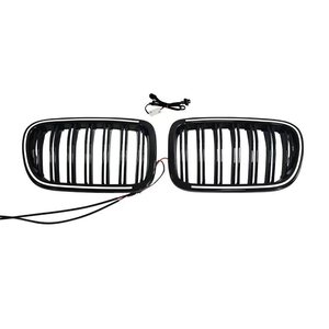 Compatible con los modelos BMW X3 F25 <span class=keywords><strong>de</strong></span> doble línea <span class=keywords><strong>de</strong></span> 2011-2013. Parrilla Negra Iluminada con LED, Hecha <span class=keywords><strong>de</strong></span> Material <span class=keywords><strong>de</strong></span> PC - Product Image 2