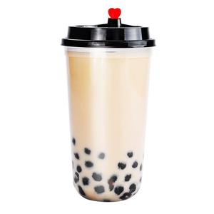 Gobelet en plastique jetable, diamètre 90 mm, transparent givré, avec couvercle à clapet, forme cylindrique, pour pique-nique - Product Image 1