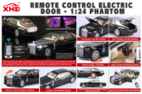 Modèle de voiture miniature 1:24 Rolls Phantom avec télécommande, son, portes ouvrables, décoration, supercar en métal, jouet, cadeau pour garçon