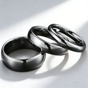 Tungsten Steel <b>Ring</b> 4mm 6mm 8mm Unisex Wedding Band For <b>Couples</b> - Product Image 1