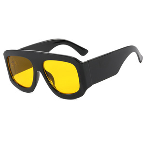 Vente en gros de lunettes de soleil classiques de designer classiques carrées surdimensionnées pour hommes lunettes de soleil rondes à double faisceau punk avec logo personnalisé - Product Image 4