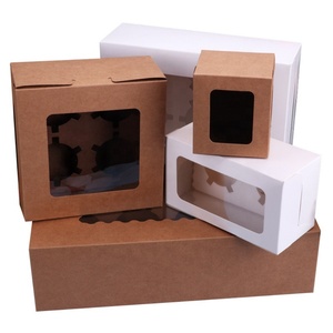 Cupcake <b>Box</b> Window White <b>Box</b> Packaging Cupcake - Product Image 5