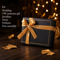 Boîte cadeau de luxe personnalisée pour coffret cadeau, en carton blanc, forme rectangulaire, pour emballage de cadeaux d'anniversaire ou de fête, avec ruban intégré