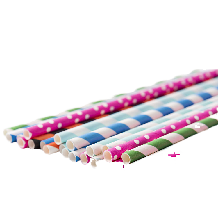 Compostable Paper Straws 100% Biodegradable Disposable Straws for Beverages