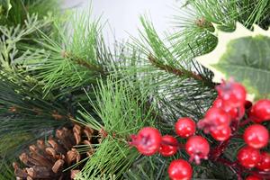 Guirlande de Noël personnalisée en pin et baies rouges pour porte ou mur, idéale pour les fêtes - Product Image 5