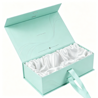 Boîte d'emballage de luxe en carton pour extensions de cheveux et perruques, personnalisable avec logo, boîte cadeau magnétique pour perruques
