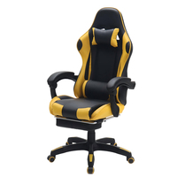 Chaise de jeu en cuir PU, vente en gros, haute qualité, réglable en hauteur, ergonomique, dossier haut, avec repose-pieds