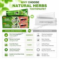 Dentifrice aux herbes naturelles Capios 110g, formule à base de plantes, saveur menthe fraîche, nettoyage buccal en profondeur, protection contre les caries