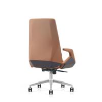 Chaise de bureau ergonomique pivotante moderne en métal au design unique, idéale pour le gaming et les professionnels, en cuir