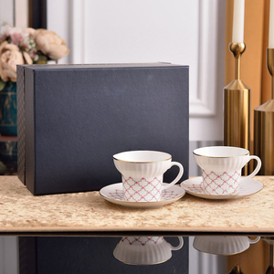 Rose Relief Flower Double <b>Cup</b> Plate Light Luxury Simple Bone China Coffee <b>Cup</b> Plate Afternoon <b>Tea</b> <b>Cup</b> Plate <b>Set</b> - Product Image 3