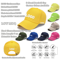 Gorras de Béisbol Lisas Negras Ajustables de 5 Paneles al por Mayor, Gorras de Béisbol Deportivas Personalizadas Bordadas para Hombre y Mujer