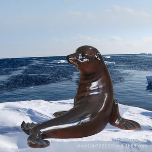 Fiberglass Simulated Sea Lion Sculpture <b>Large</b> Outdoor Floor Mount Animal Figure Decorative <b>Ornament</b> - Product Image 4