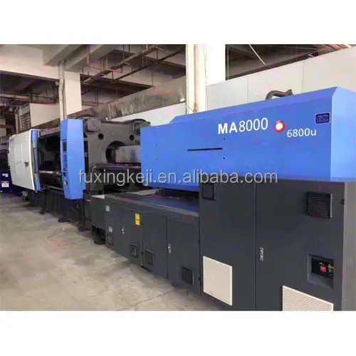 Mesin cetak injeksi Haitian MA8000 800 ton tangan kedua mesin pembuat kursi wadah plastik tipe servo
