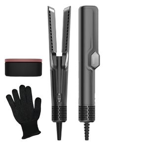 Plancha plana de cerámica iónica 2 en 1 más vendida, alisador de pelo húmedo y seco de flujo de aire 360 con peine de peinado, fuente eléctrica - Product Image 4