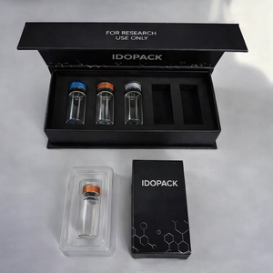 Boîtes d'emballage holographiques pour flacons de peptides, les plus vendues, boîtes d'emballage en verre pour flacons, stylos, avec fermeture magnétique et dorure à chaud - Product Image 2