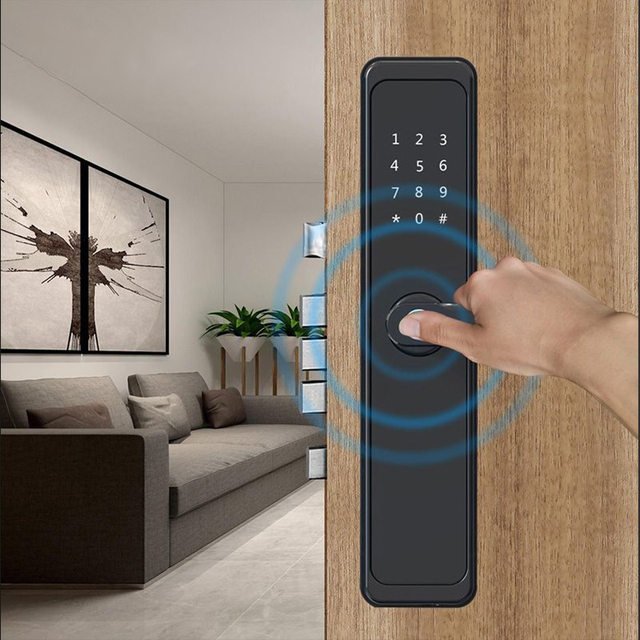 Smart Door Lock Wifi Smart Fingerprint Locks Digital Door Knob Lock With Electronic Keypad