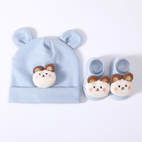 Conjunto de Gorro y Pañuelo para Bebé Rain Elf, Transpirable, de Punto, Relleno de Algodón, con Orejas de Muñeca, para Recién Nacidos