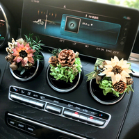 Diffuseur de parfum de voiture moderne et personnalisable, ornement floral séché, arôme cannelle, clip de ventilation, décoration élégante, sans électricité