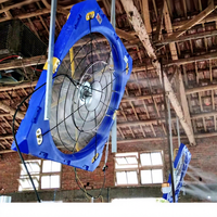 Ventilateur d'extraction suspendu pour élevage de volailles/bovins, idéal pour les fermes laitières/grands élevages de bétail