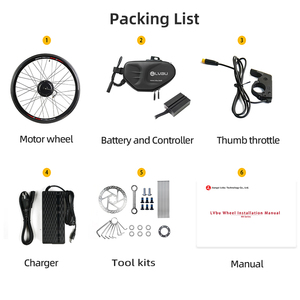 Kit di conversione per bicicletta elettrica a lunga autonomia LVBU, motore da 250W/350W, batteria a bottiglia da 36V 12Ah per bici da montagna e da strada - Product Image 6
